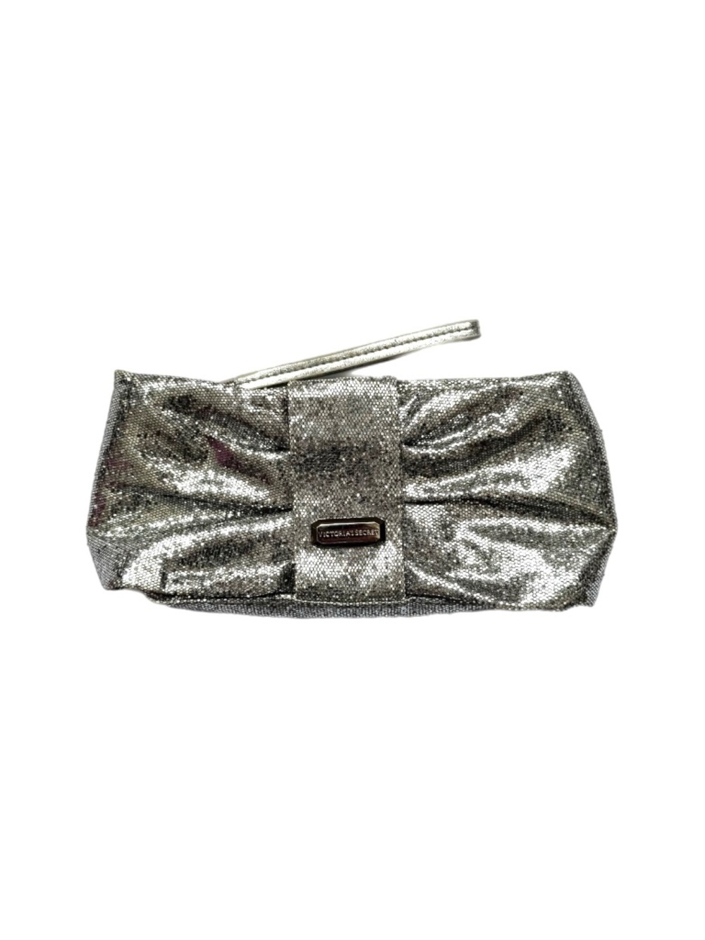 Victoria’s Secret Silver Sequin Ruched Clutch
